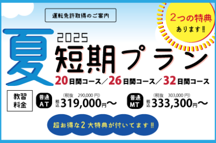 夏の短期プラン